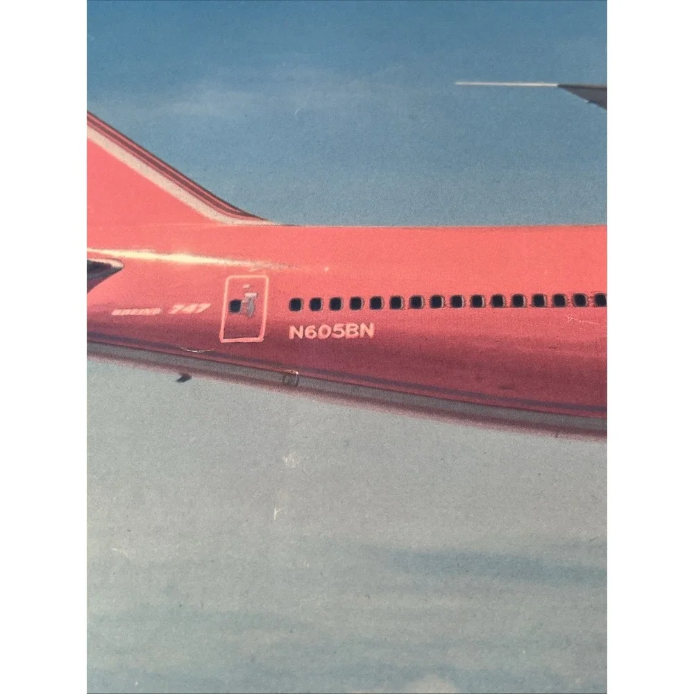 VTG Braniff Boeing 747 N605BN Orange Plane 18x24